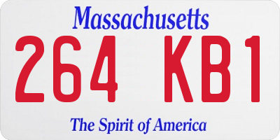 MA license plate 264KB1