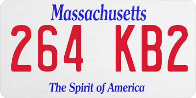 MA license plate 264KB2
