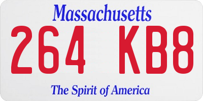 MA license plate 264KB8