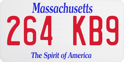 MA license plate 264KB9