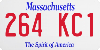 MA license plate 264KC1