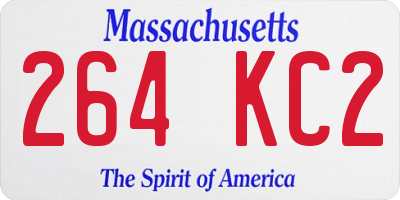 MA license plate 264KC2