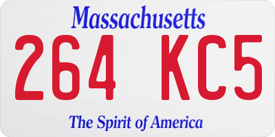 MA license plate 264KC5
