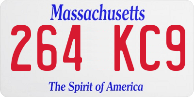 MA license plate 264KC9