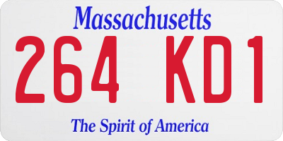 MA license plate 264KD1