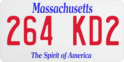 MA license plate 264KD2