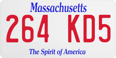 MA license plate 264KD5