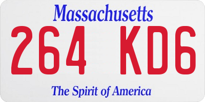 MA license plate 264KD6