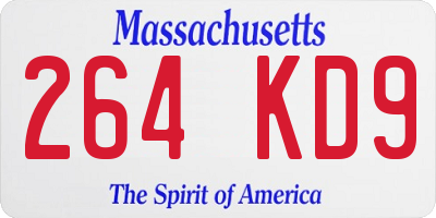 MA license plate 264KD9
