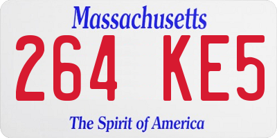 MA license plate 264KE5