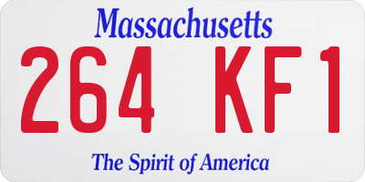 MA license plate 264KF1