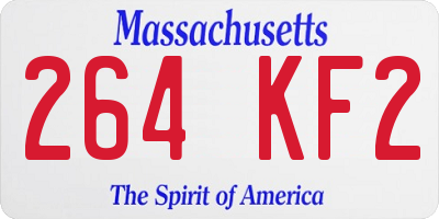 MA license plate 264KF2