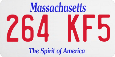 MA license plate 264KF5