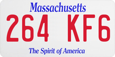 MA license plate 264KF6
