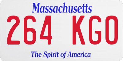 MA license plate 264KG0