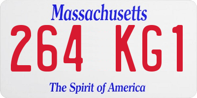 MA license plate 264KG1