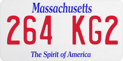MA license plate 264KG2