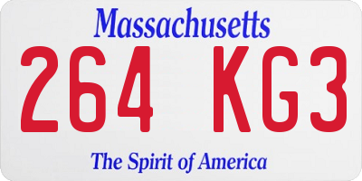 MA license plate 264KG3