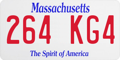 MA license plate 264KG4