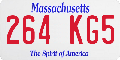 MA license plate 264KG5