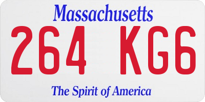 MA license plate 264KG6