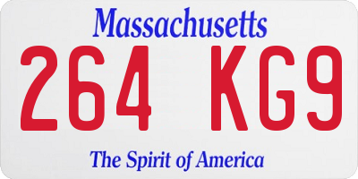 MA license plate 264KG9