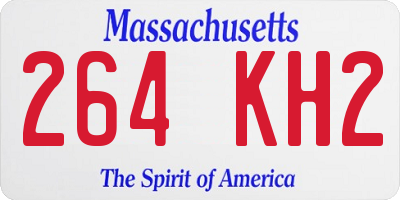 MA license plate 264KH2