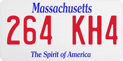 MA license plate 264KH4