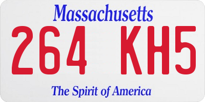 MA license plate 264KH5