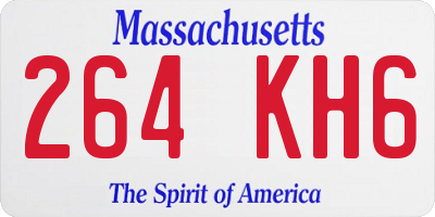 MA license plate 264KH6