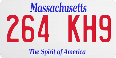 MA license plate 264KH9