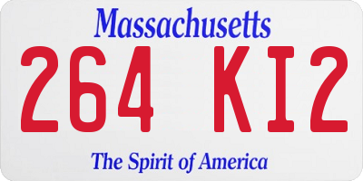 MA license plate 264KI2