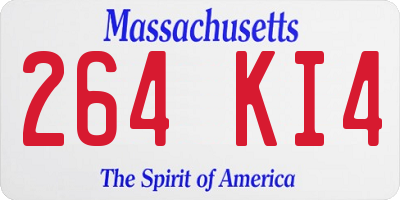 MA license plate 264KI4