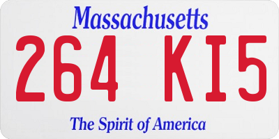 MA license plate 264KI5