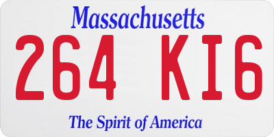 MA license plate 264KI6