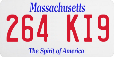 MA license plate 264KI9