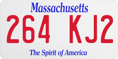 MA license plate 264KJ2