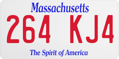 MA license plate 264KJ4