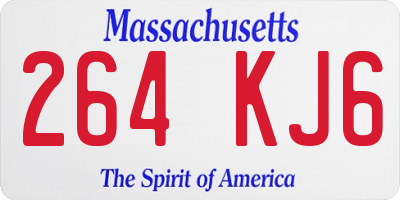 MA license plate 264KJ6