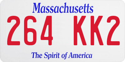 MA license plate 264KK2