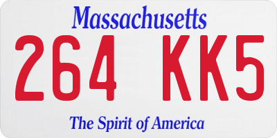 MA license plate 264KK5