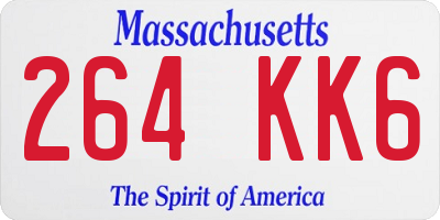 MA license plate 264KK6