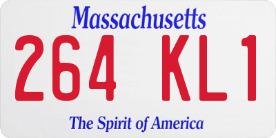MA license plate 264KL1