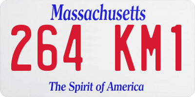 MA license plate 264KM1