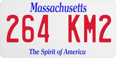 MA license plate 264KM2