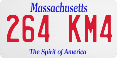 MA license plate 264KM4