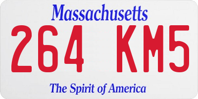 MA license plate 264KM5