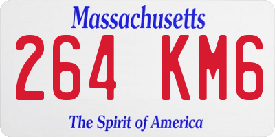 MA license plate 264KM6