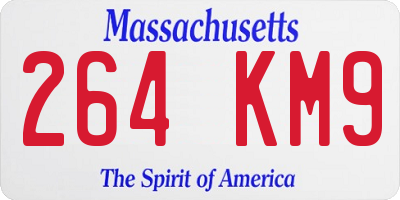 MA license plate 264KM9