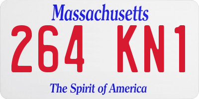 MA license plate 264KN1